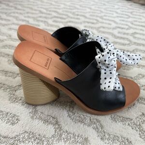 Dolce Vita Black and White Polka Dot Women's Heels